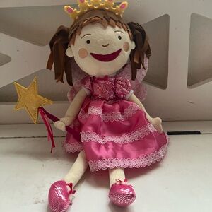 Pinkalicious Princess DOLL Pink Dress Wand Crown Plush